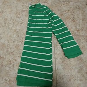 GAP green and white striped sweater